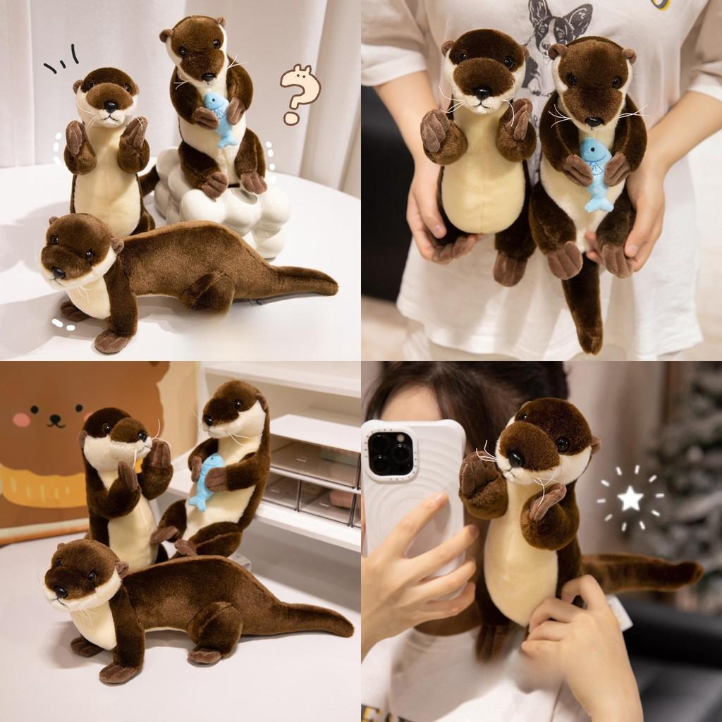Plush Otter Toy With Pp Cotton Filling For Kids Gift And Collectors