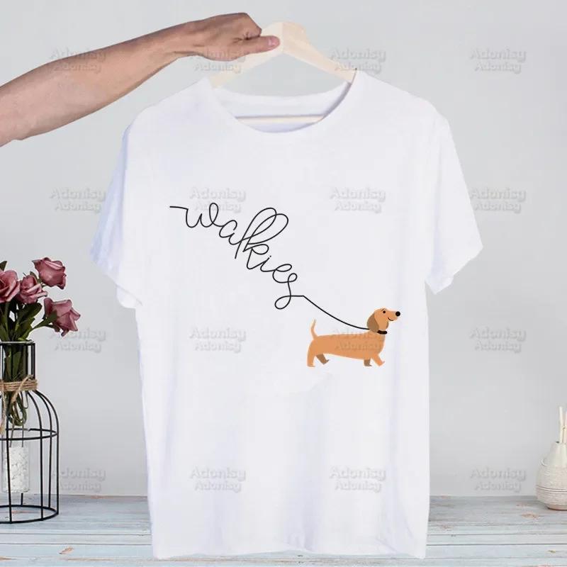 Dachshund Teckel Funny Cute Dog Animal Funny T Shirt Men New Casual Short Sleeve Tshirt Homme Manga Unisex T-shirt Tees