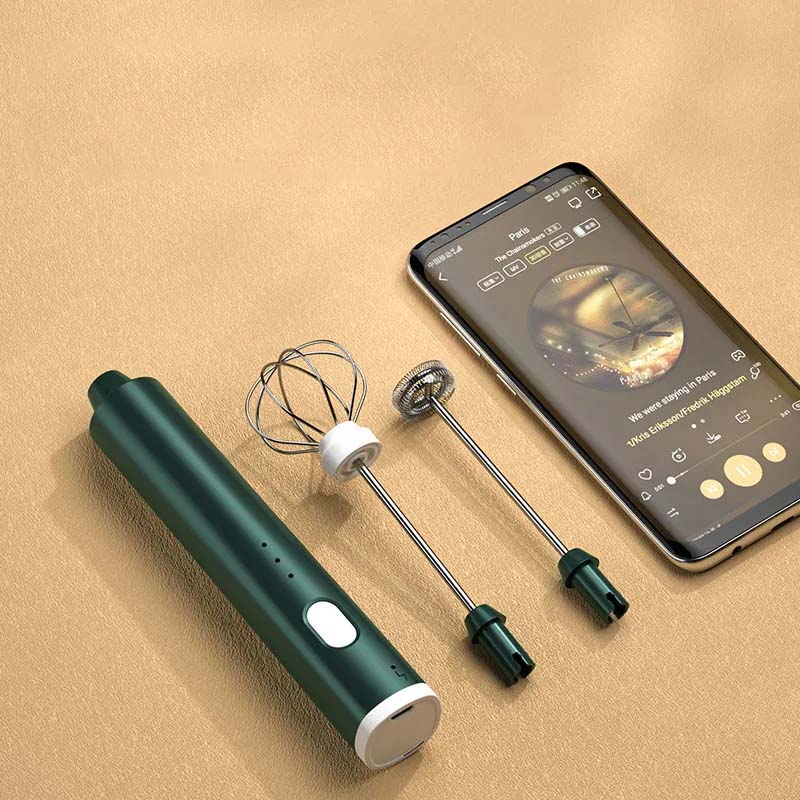 Electric Egg Beater Automatic Whisk Mixer Hand-held Cake Egg Cream Frother Machine USB Charging Kitchen Mixer Blender Machine Frothers Whisk Stirrer