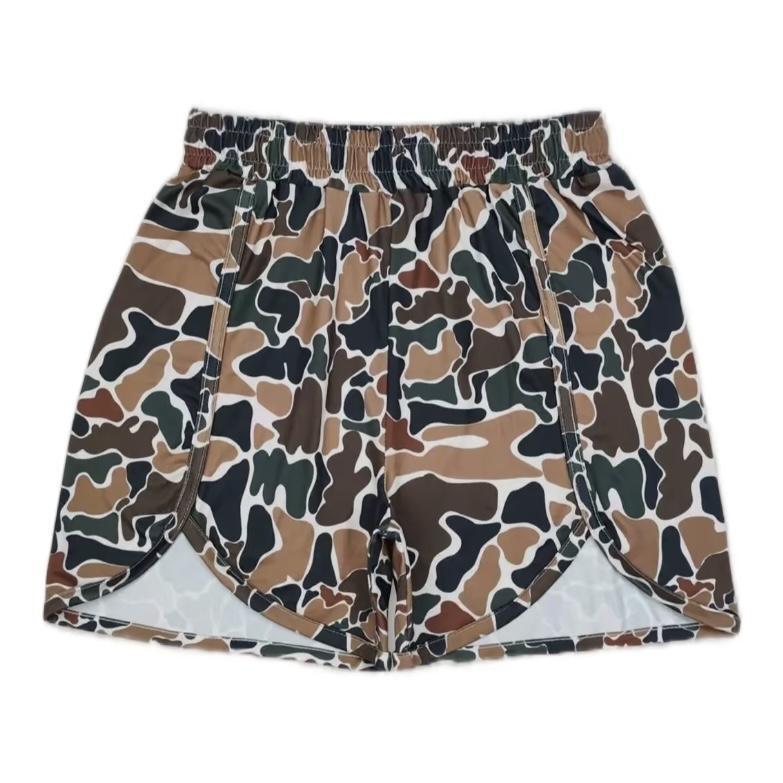 Colorful Elastic Digital Print Shorts Extra Large