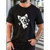 European Sizes Men'S Chihuahua Pattern Summer Casual Short-Sleeve T-Shirt