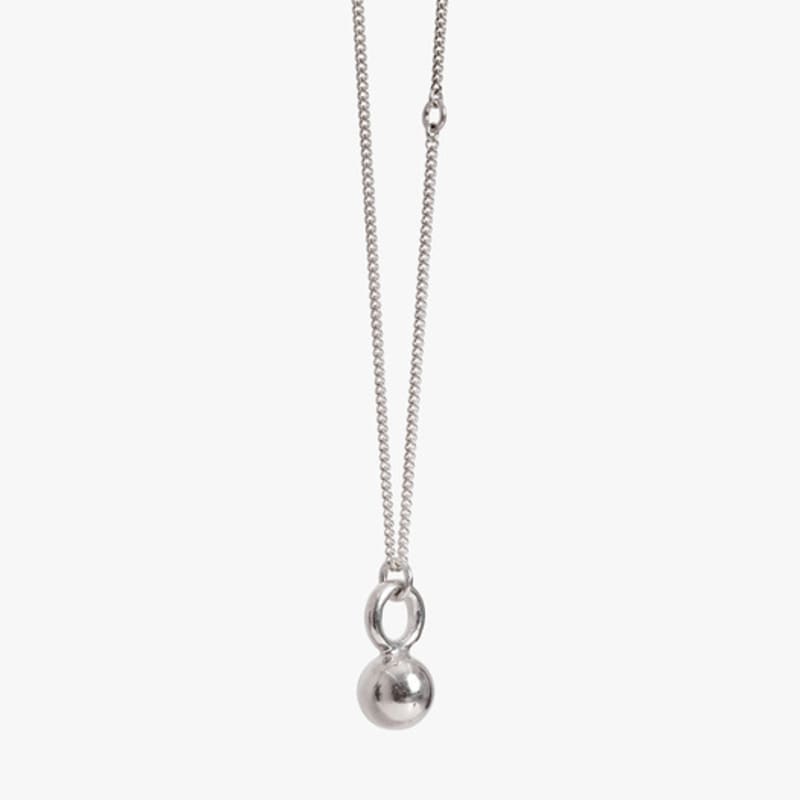 HYPNOTIZE SILVER BALL PENDANT NECKLACE