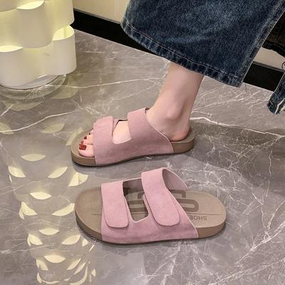 Mode 2024 Heißverkauf Neue Mode Damen Hausschuhe Einfarbig Bequem Sommer Vielseitig Zehenfrei Damen Hausschuhe Zapatos Mujer