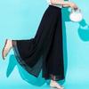 Add Pockets: Ice Silk Chiffon Wide-Leg High-Waist Slimming Plus Size Pants for Summer
