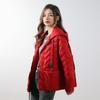 Feather winter new 90 white duck down solid color versatile fashion loose simple coat down jacket women