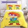 3pcs Rugrats Pattern Bedding Set Duvet Cover Set Includes Duvet Cover &pillowcases, Perfect All Season Bedroom Decoration & Gift