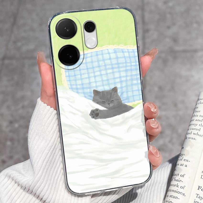 For Vivo V60 V50 V40 Lite V40e V30e V20 Pro SE Phone Case Beautiful Mountain Range Patterns Transparent TPU Anti Slip Soft Back Covers For Vivo Casing