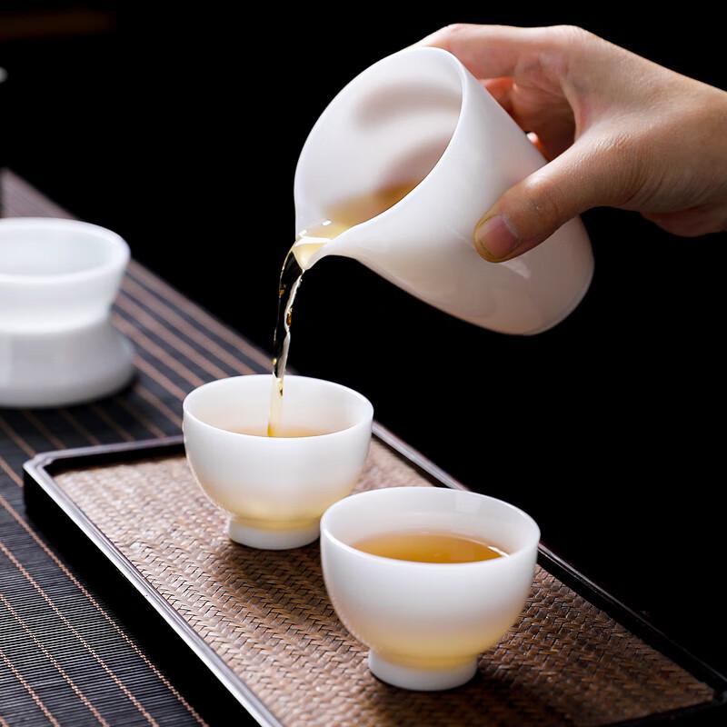 White Porcelain Glazed Kung Fu Tea Set