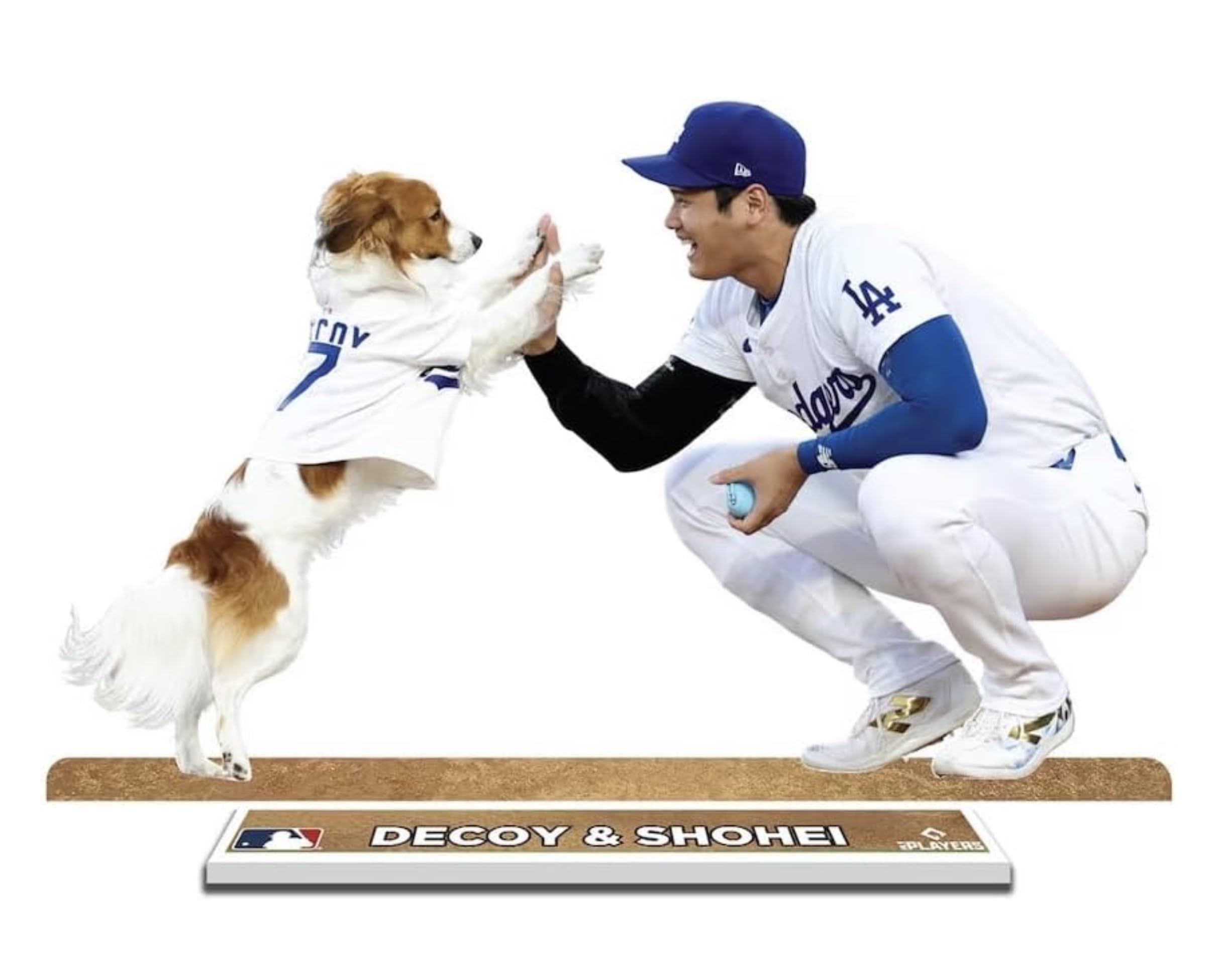 

Shohei Ohtani & Dekoppin Player Stand, Los Angeles Dodgers Opening Pitch, Official MLB Dog Decoy [Parallel Import]