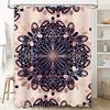 Blue Seashell Print Shower Curtain Waterproof Fabric for Home Decor Bathroom Accessories 72x78in (183X200cm)