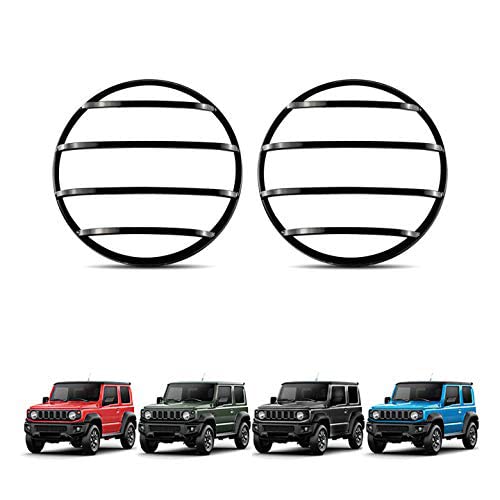 

CHIKU New Suzuki Jimny Headlight Guard, JB64 JB74, 3D Sensation, Headlight Protection, Exterior Parts, Left and Right Pair (Black) чёрный