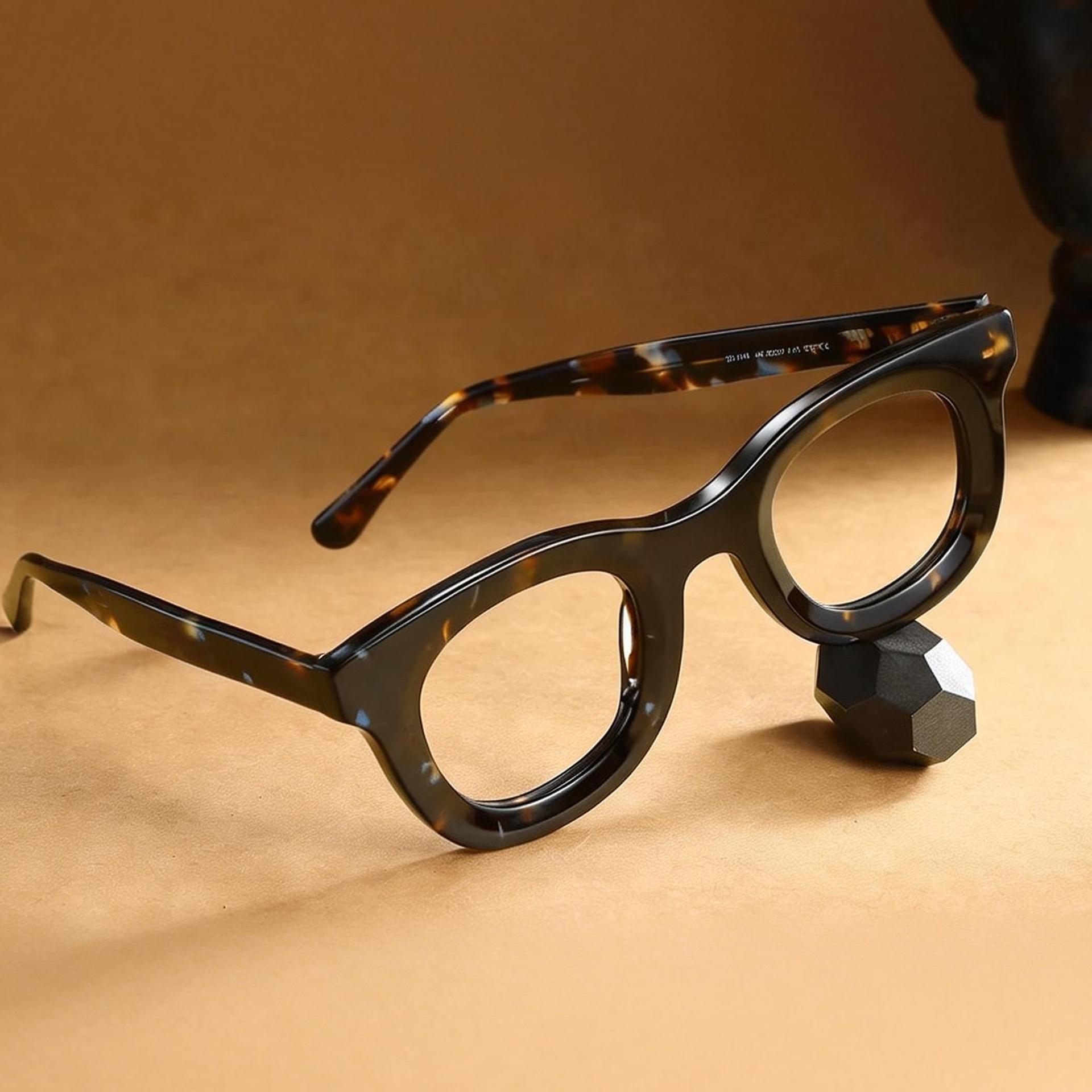 

2026 Vintage Retro Acetate Glasses Frame Women Optical Prescription Custom Eyeglasses Men Myopia Reading Anti Blue Light Eyewear