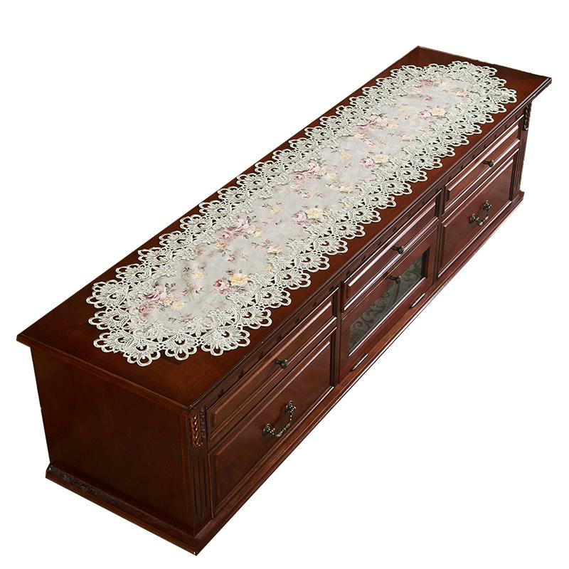 Față de masă noul dulap TV popular, covoraș european pentru masă de cafea, husă din dantelă, măsuță de toaletă verde căpitan, steag de masă, husă din material rezistent la praf