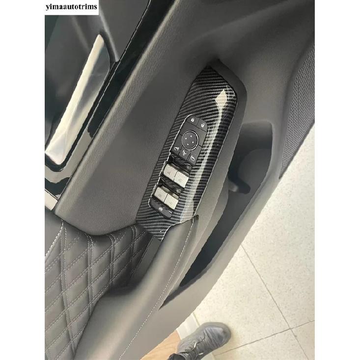 Car Door Armrest Window Lift Switch Panel Cover Trim For Mitsubishi Outlander  2024 2025 Carbon Fiber Interior Accessories