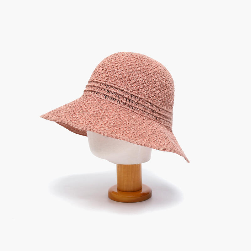 Женская пляжная шляпа Jisa с длинными полями и узором «Скаши» pink