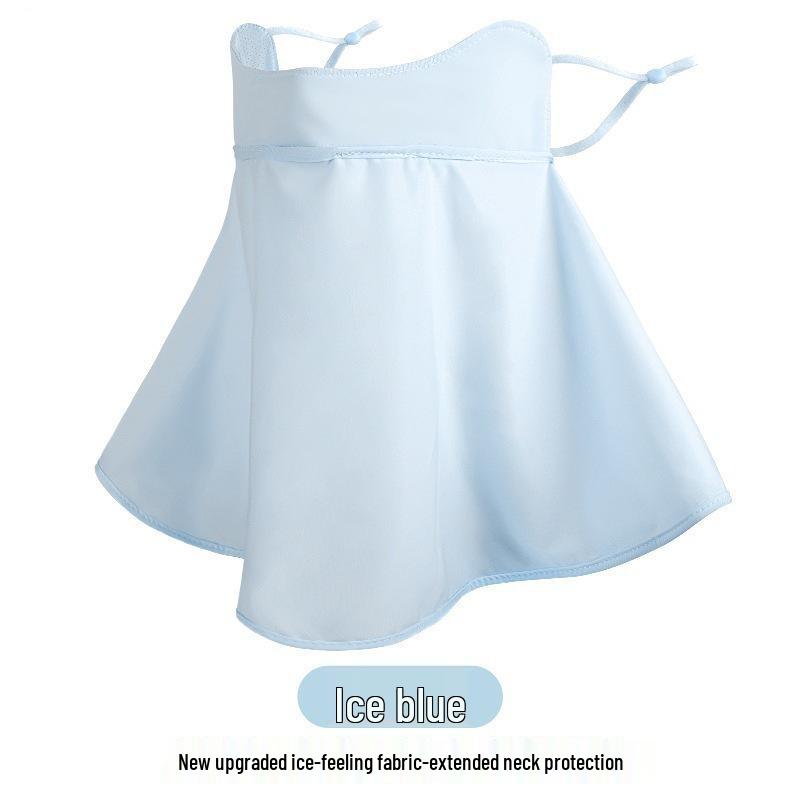 2025 Summer Women's Breathable Ice Silk Sunscreen Mask with Eye and Blush Protection