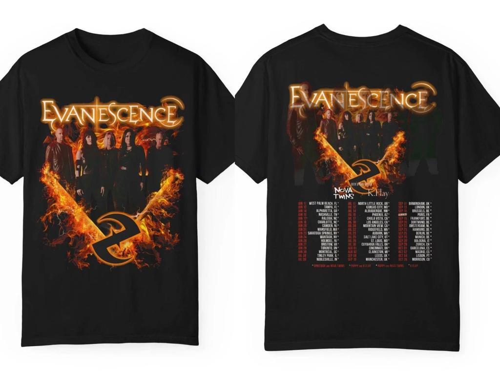 Evanescence Tour 2026 Concert T-Shirt, 2 Sides