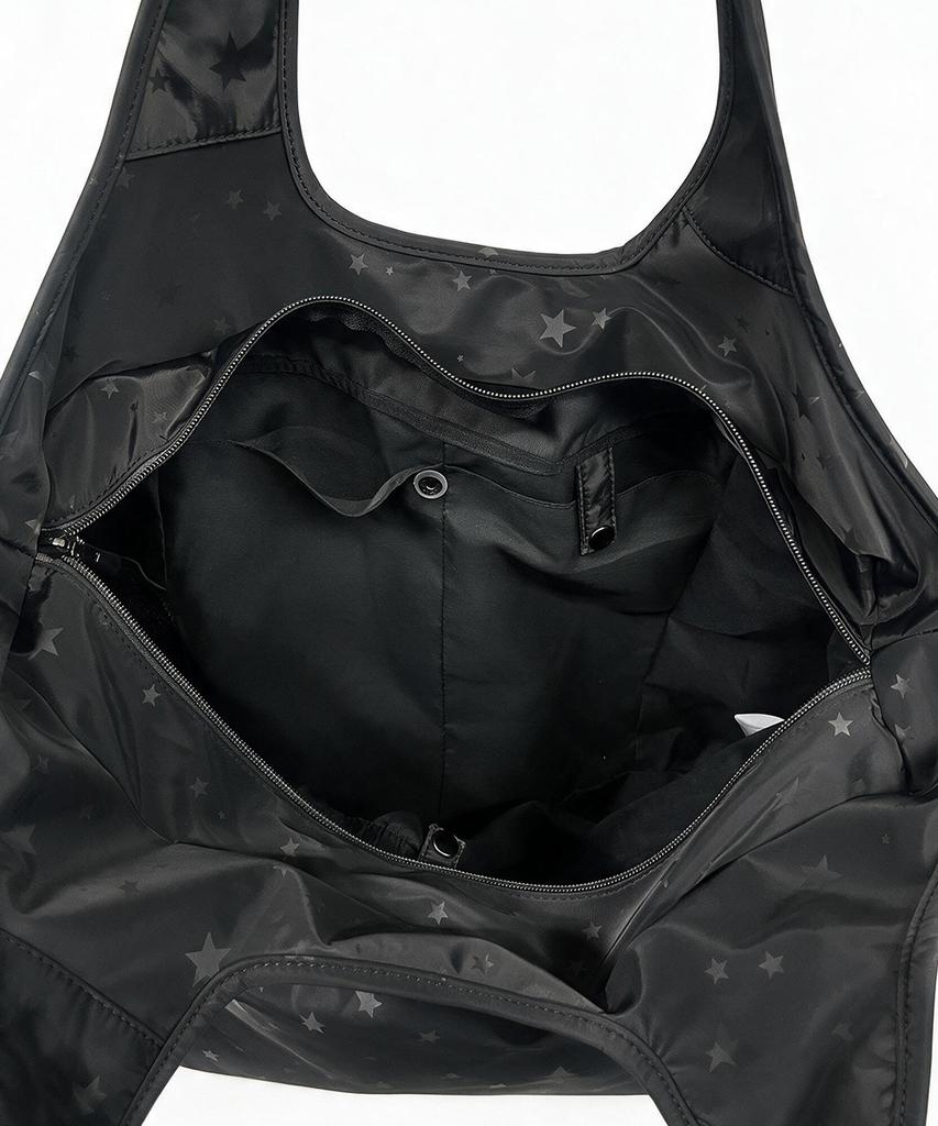 The Green Lab Star Nylon Shopper Bag [Black]