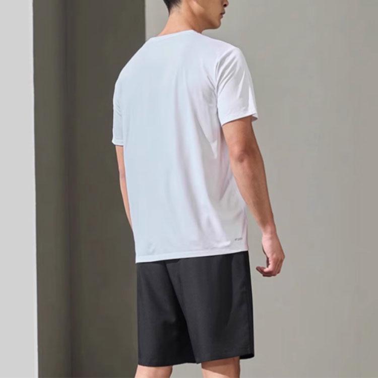 Li Ning Solid Color Round Neck Pullover Short Sleeve T-Shirt And Mid Waist Shorts Casual Sports Set Men sets YATU077-3