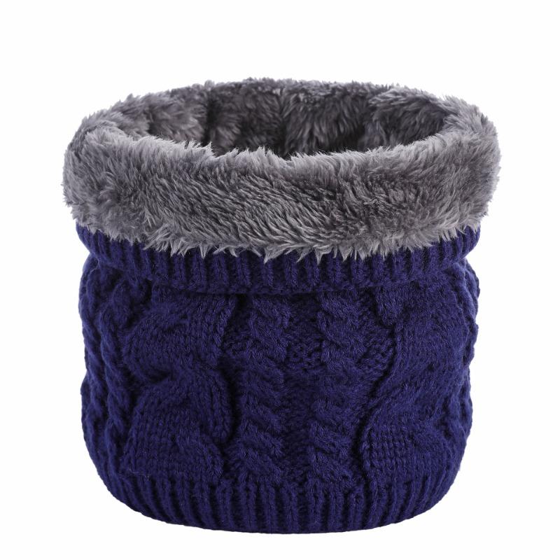 Autumn and Winter Outdoor Velvet Scarf Thickened Neck Cover Versatile Classic Twist Knitted Wool Warm Scarf Winter