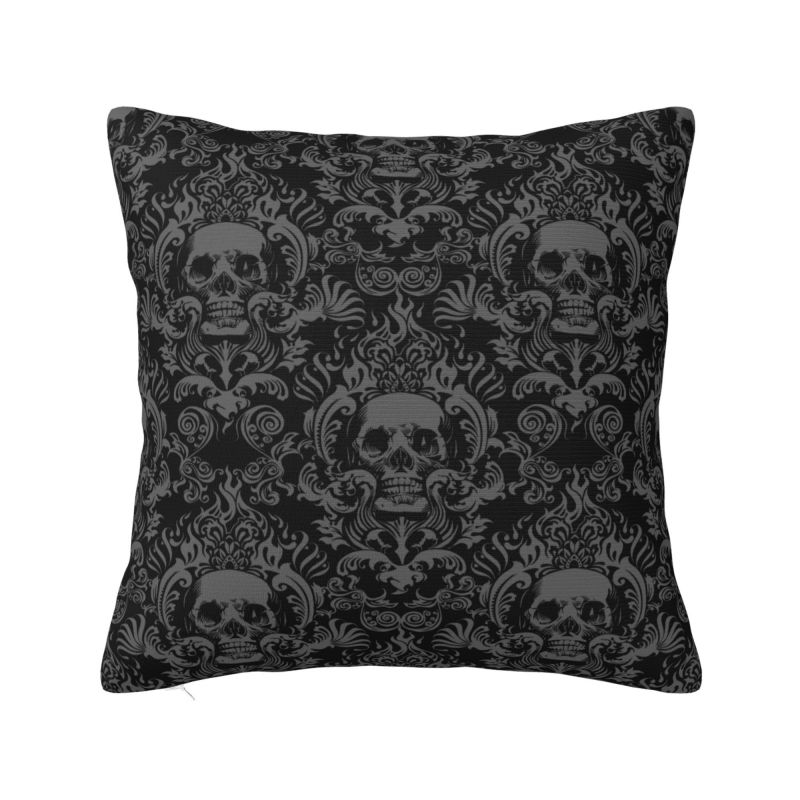 Custom Horror Skeleton Gothic Death Skull Cushion Covers 45x45cm Throw Pillow Case for Car Pillowcase Living Room Decoration