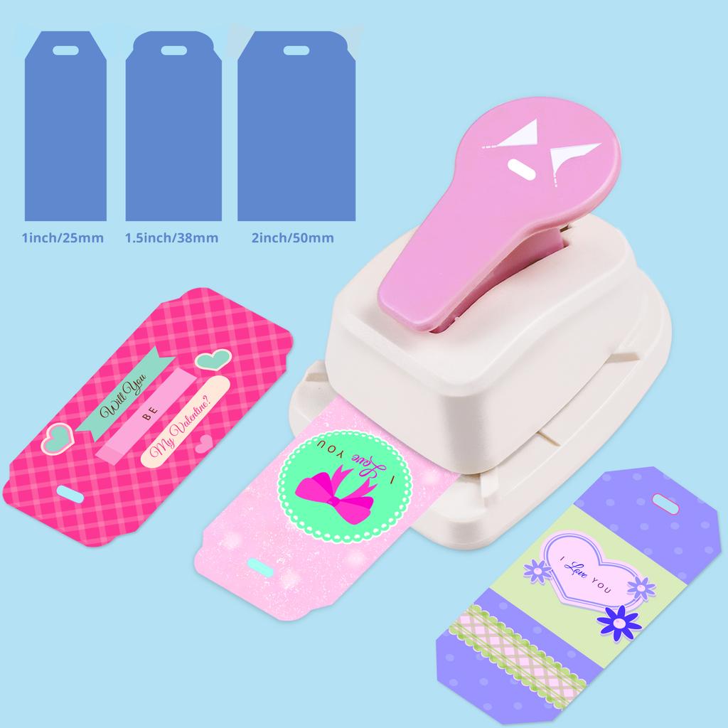 Bastel-Ecke Locher Etikett Lasche Stanzer Loch Papierschneider Etikett 2 Zoll 5cm für Papierbasteln Kartenherstellung Scrapbooking
