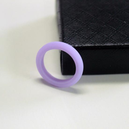 10Pcs Women Silicone Wedding Band Ring Jewelry Solid Color Party Gift
