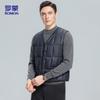 Romon Men's Casual V-Neck Down Vest
