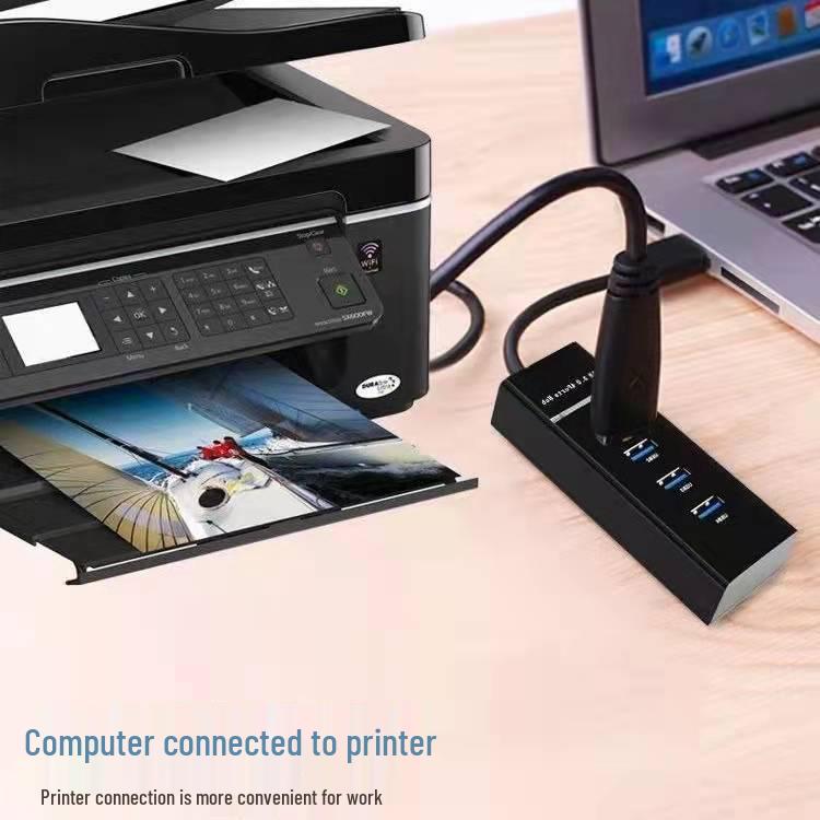 Universal USB 3.0 One-to-Four Hub for Desktop & Laptop Expansion