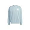 adidas Logo Print Pattern Round Neck Pullover Sweatshirt Unisex Sweatshirt Blue IB2743