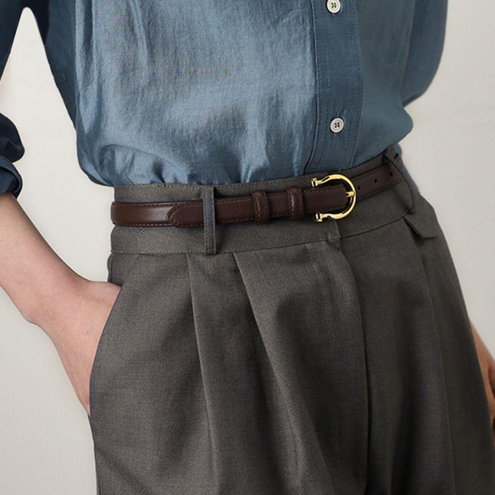 Jeans Decor Women Belt Pin Buckle Trouser Decoration Elegant Pu Waistbands  Female/Girls