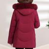 Real Fur Collar Middle Age Women's Puffer Jackets Winter Vintage Parkas Hooded Plus Size Elegant Thick Warm Down Coats Woman Outerwears