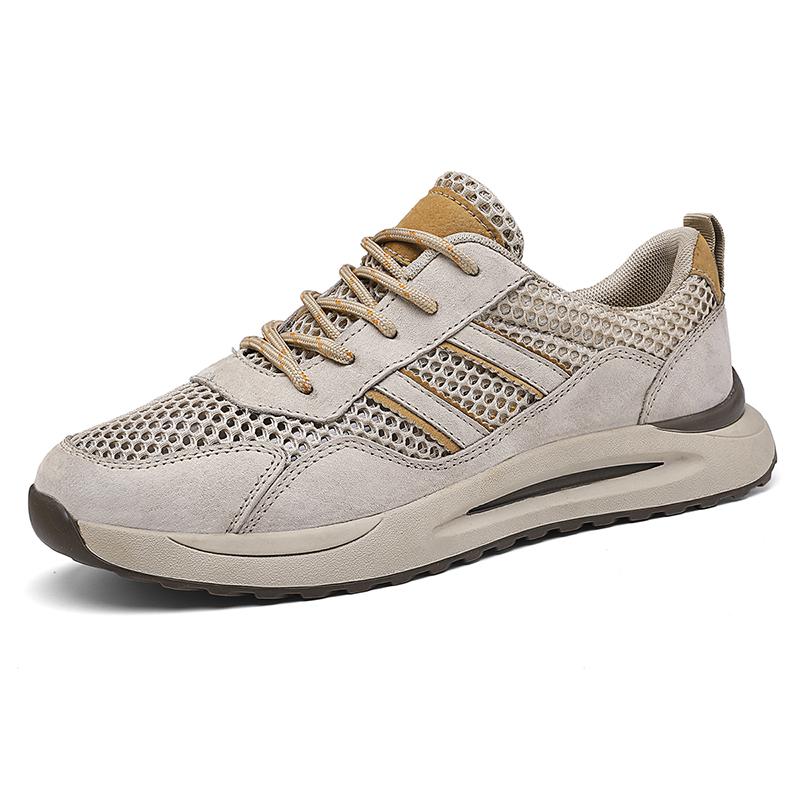 

Fashion Sports and leisure men s shoes Brand designer and comfortable style Versatile outdoor casual shoes Hot selling Spring and summer 44 бежевый