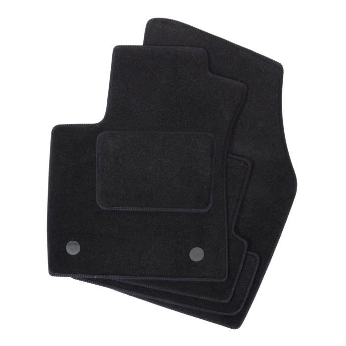 Tapis De Sol Noir Velours - J&amp;J AUTOMOTIVE - Renault Megane 4 - Sur Mesure - Antidérapant - Imperméable
