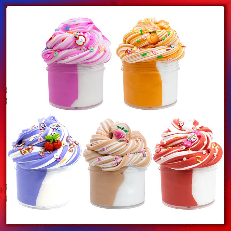 70ml DIY Slime Supplies Fruit Slime Aromatherapy Pressure Kids Slime Toy Ntelligence Development Educational Toy Children Gift