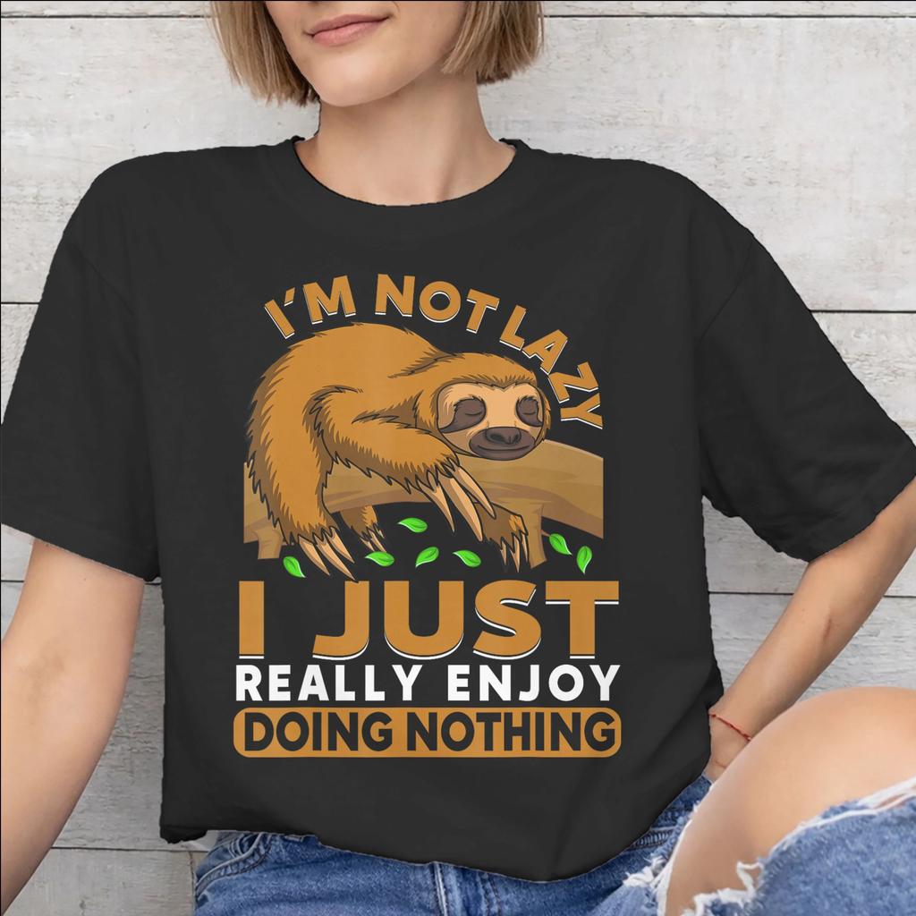 Unisex Unisex Graphic Im Not Lazy I Just Really Enjoy Doing Nothing T Shirt Tee Pure Cotton Tshirts Clothing