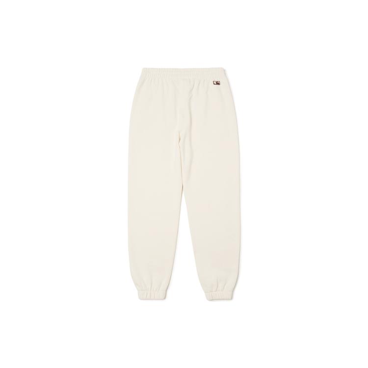 New MLB Knitted Sports Pants Unisex Ivory White 3APT00216-50CRS