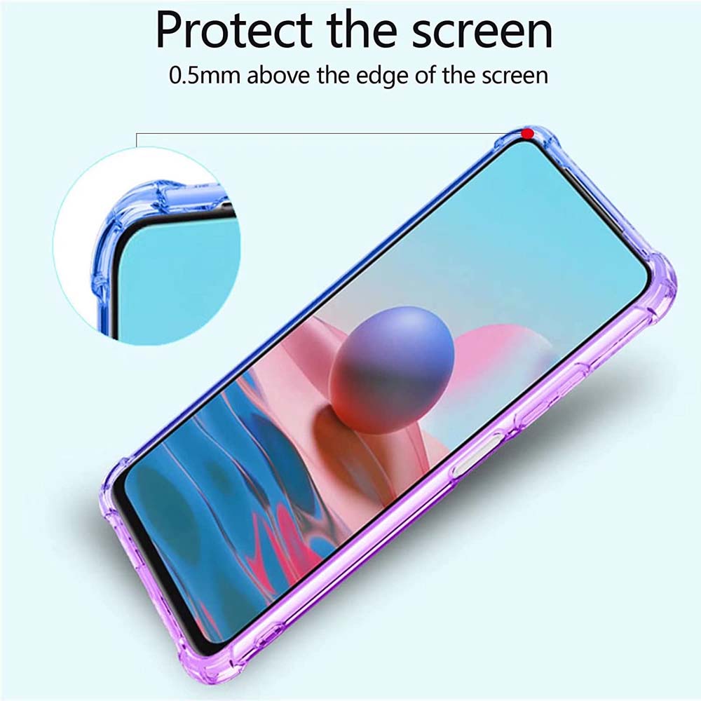 Soft Silicone Case For Samsung Galaxy A17 A07 A55 A35 A25 A15 A14 A13 A12 A24 Clear Gradient Airbag Soft TPU Shockproof Cover