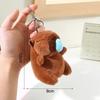Kawaii Plush Snotty Capybara Keychain Cute Capybara With Turtle Bag Keyring Creative Doll Fluffty Stuffed Toys Birthday Gifts