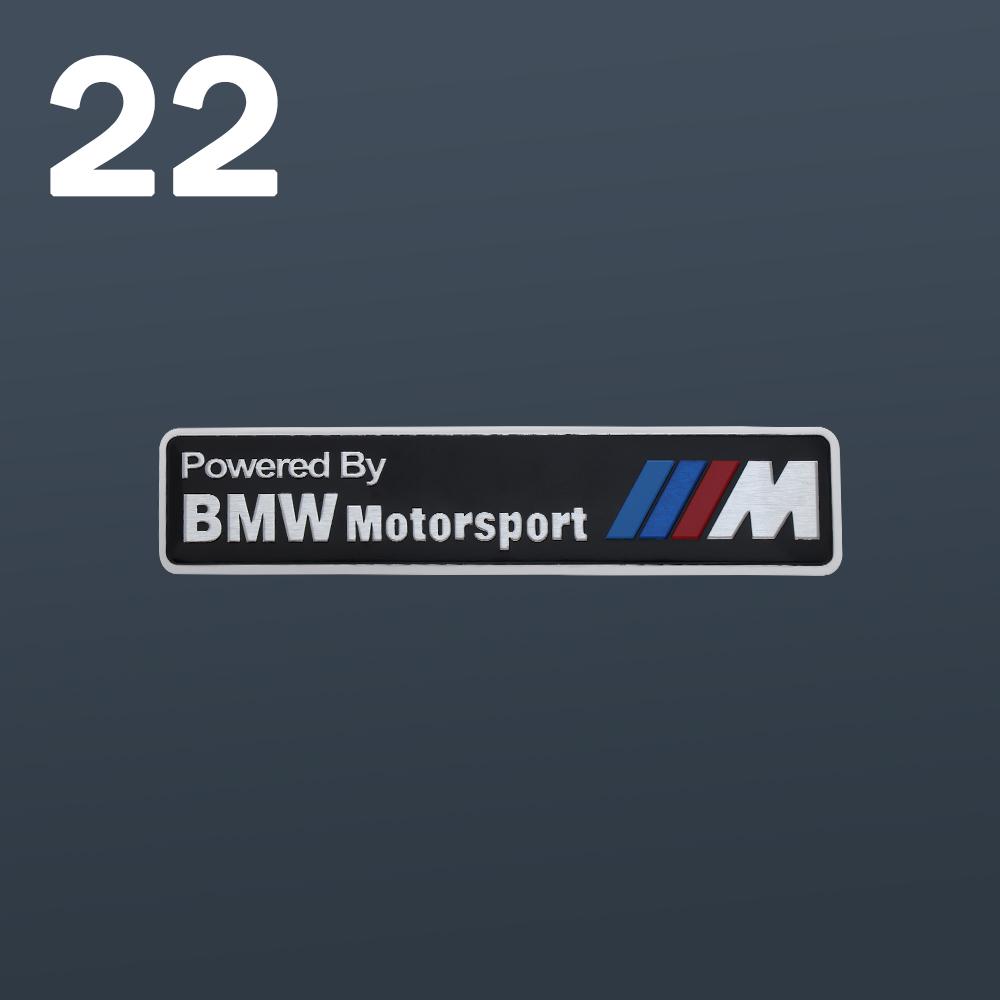 Auto Decoration Stickers 3D Aluminum Car Body Tail Trunk Badge Decals For BMW M Performance M3 M5 Motor Sport Emblem Accessories