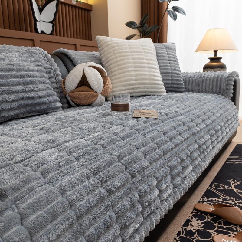 [Měkký voskový manšestr] Polštář na pohovku Podzim a zima Moderní jednoduchý protiskluzový kožený potah na pohovku Zesílený all-inclusive potah na pohovku