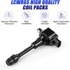 Set of 4 Ignition Coil Pack and Spark Plugs Fits for Nissan Sentra 1.8 L4 2002 2003 2004 2005 2006 1.8L Replaces UF351 C1397