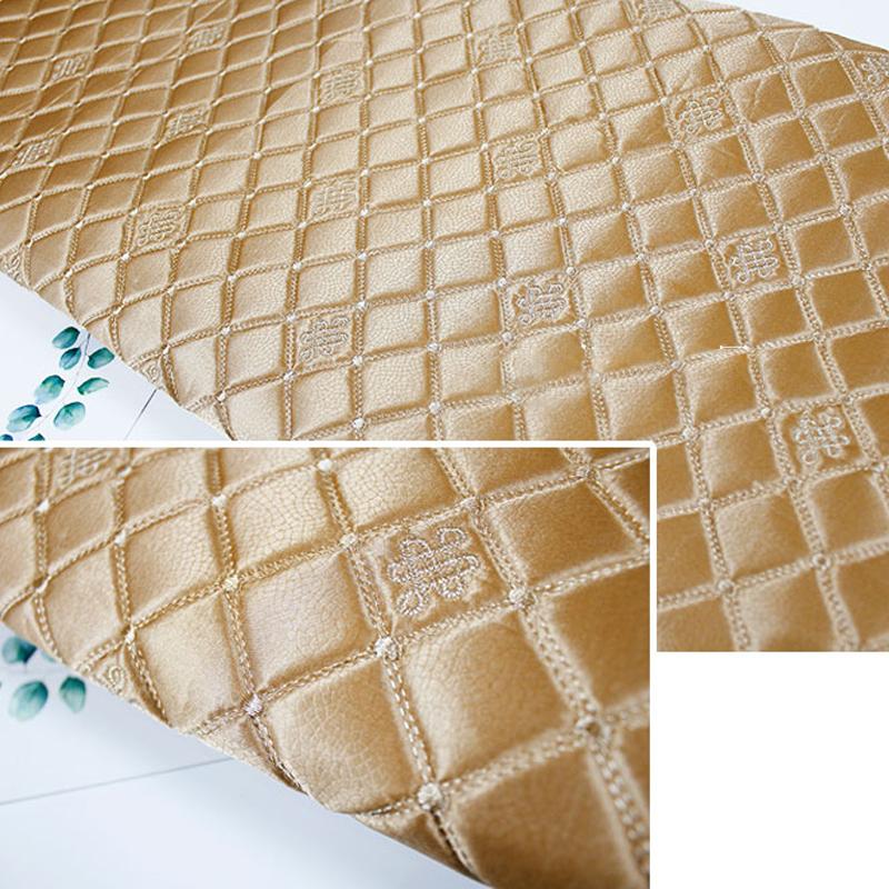 100*148cm Dickes Satinstoff Schwamm Stickerei Muster Stoff Für Diy Auto Innenraum Sitzkissenbezug Polster Sofa Material