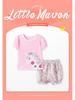 Little Maven Summer Girls' Chic European & American Style Cartoon Clothing Set