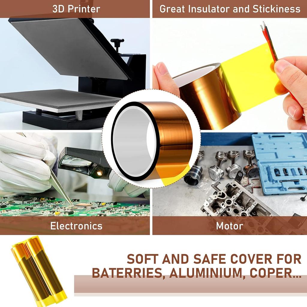 33M Polyimidband Goldfingerband für FPC/PCB-Reparatur - Hochtemperaturbeständig, Reißfest 10mm-25mm Breite Kaptonband