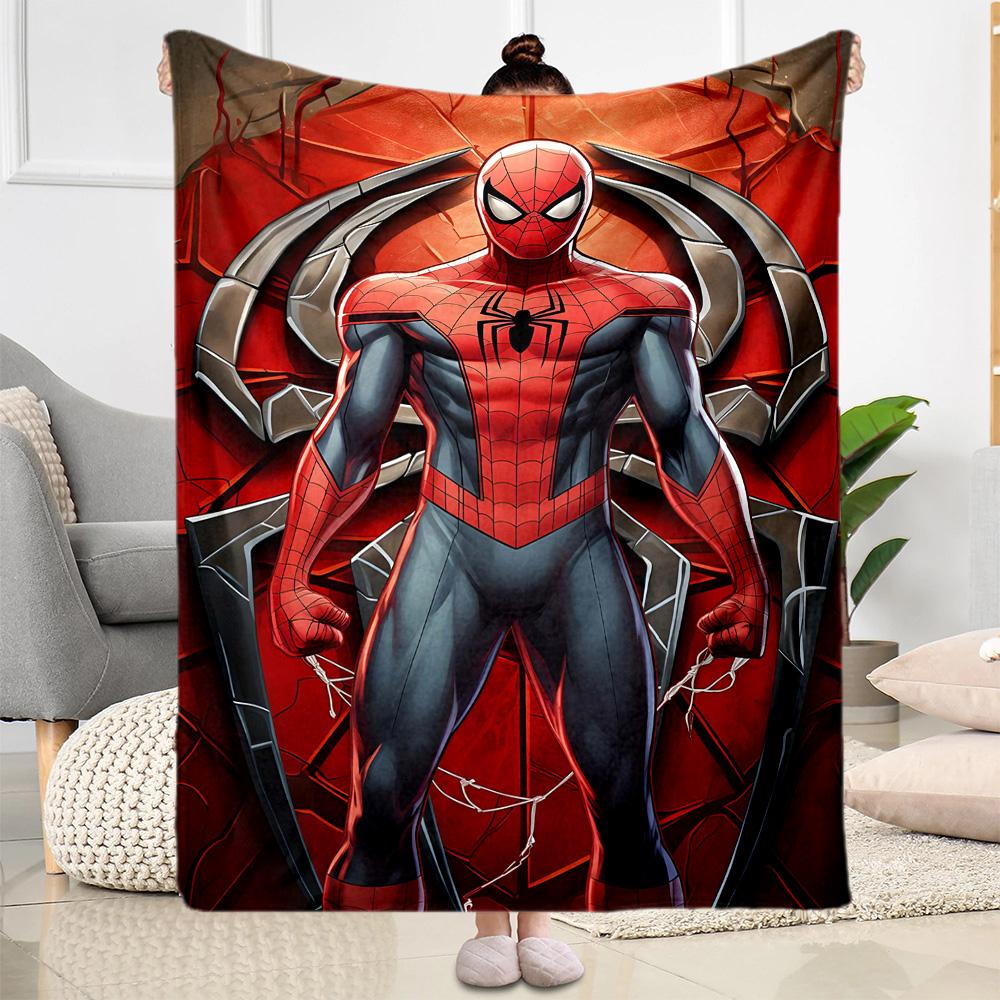 1pc Spider-Man: Scarlet Spider blanket Soft and Warm for Sofa Office Camping Travel Livingroom Great Gift for Friends and Family Comfortable