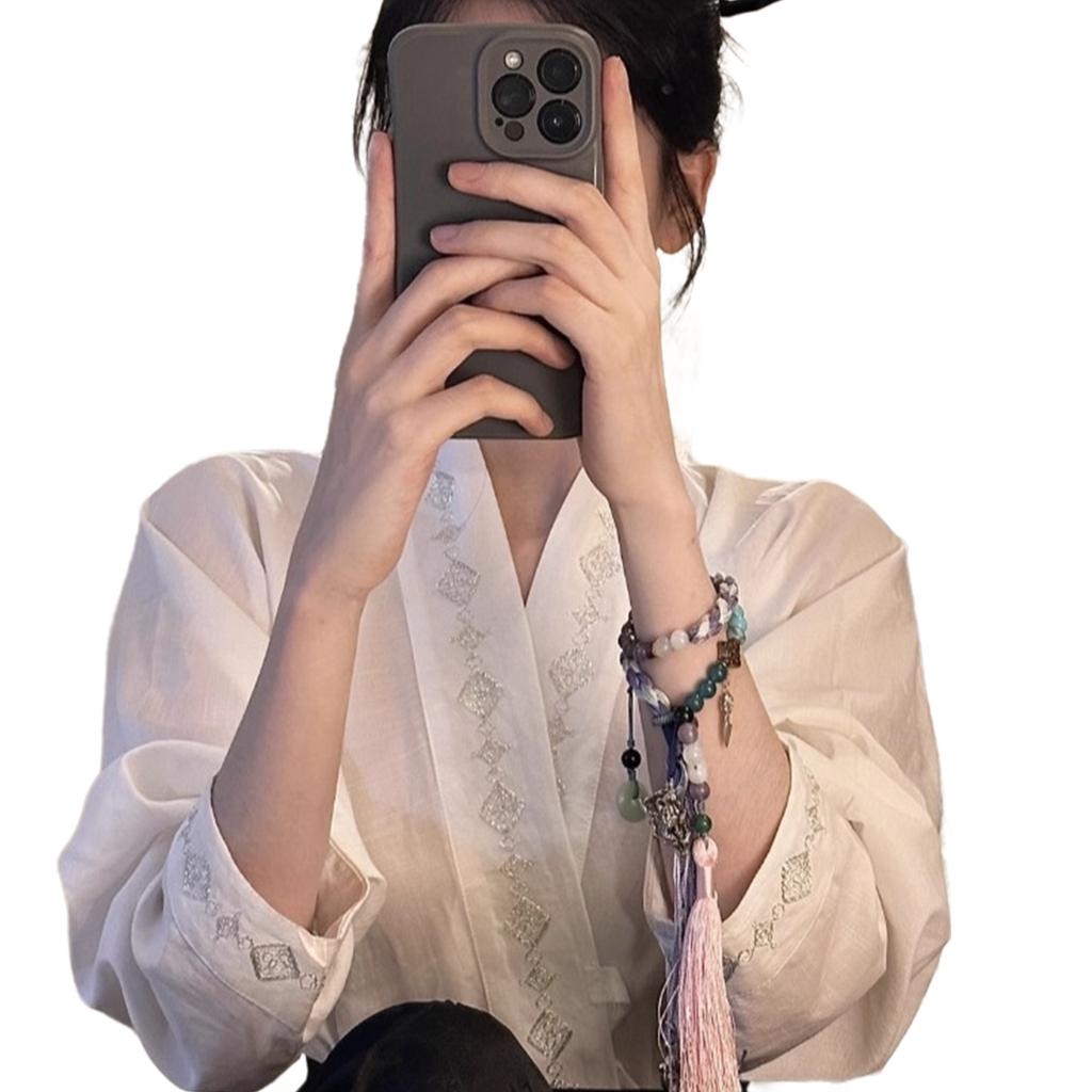 Handwoven Tassels Bracelet Adjustable Ropes Handchain Ethnic Style Beaded Wrist Chain Handmade Chinese Tibetan Jewelry