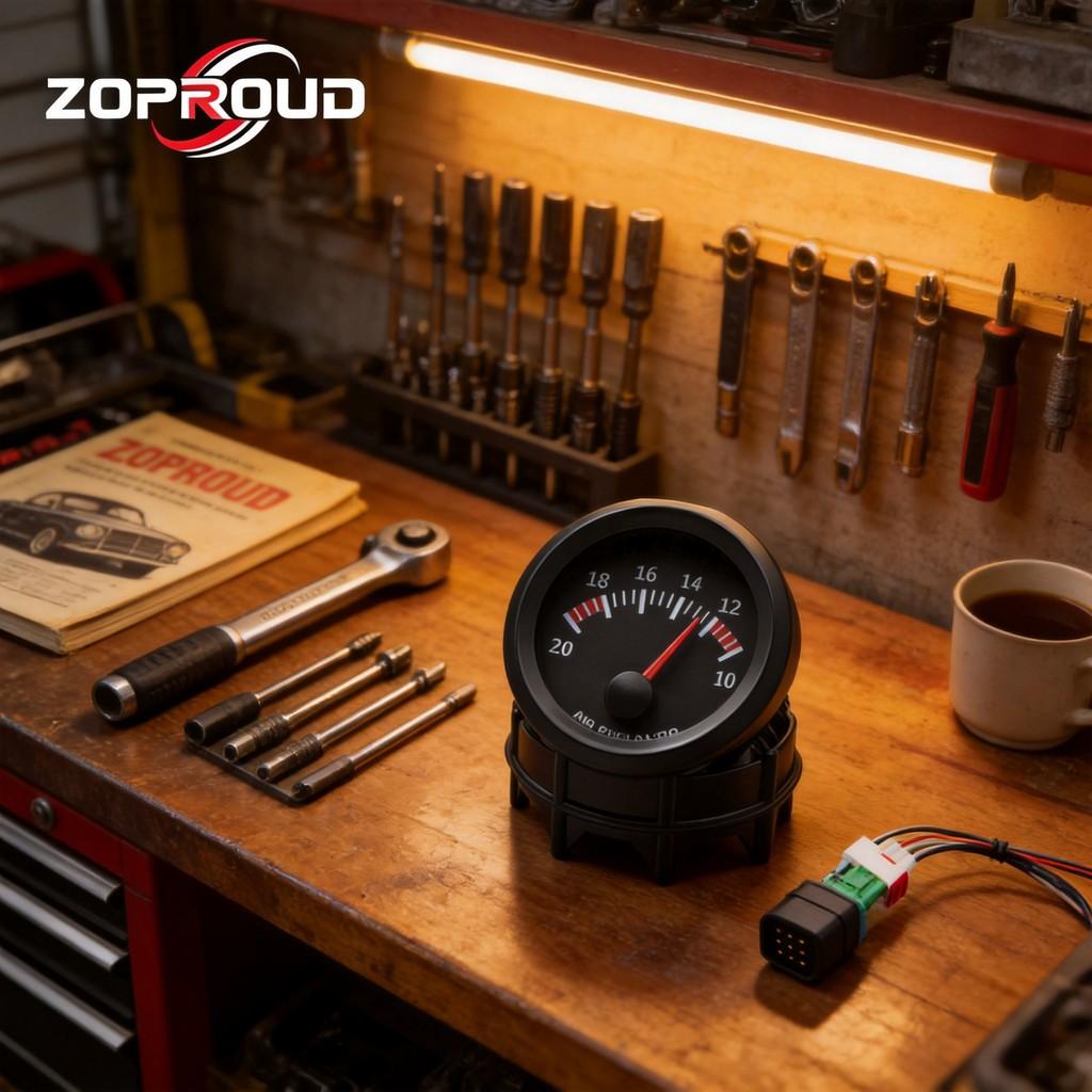 12v Automotive Gauge 52mm Airfuel Ratio Meter With Abs Material For Car Tuning And Performance