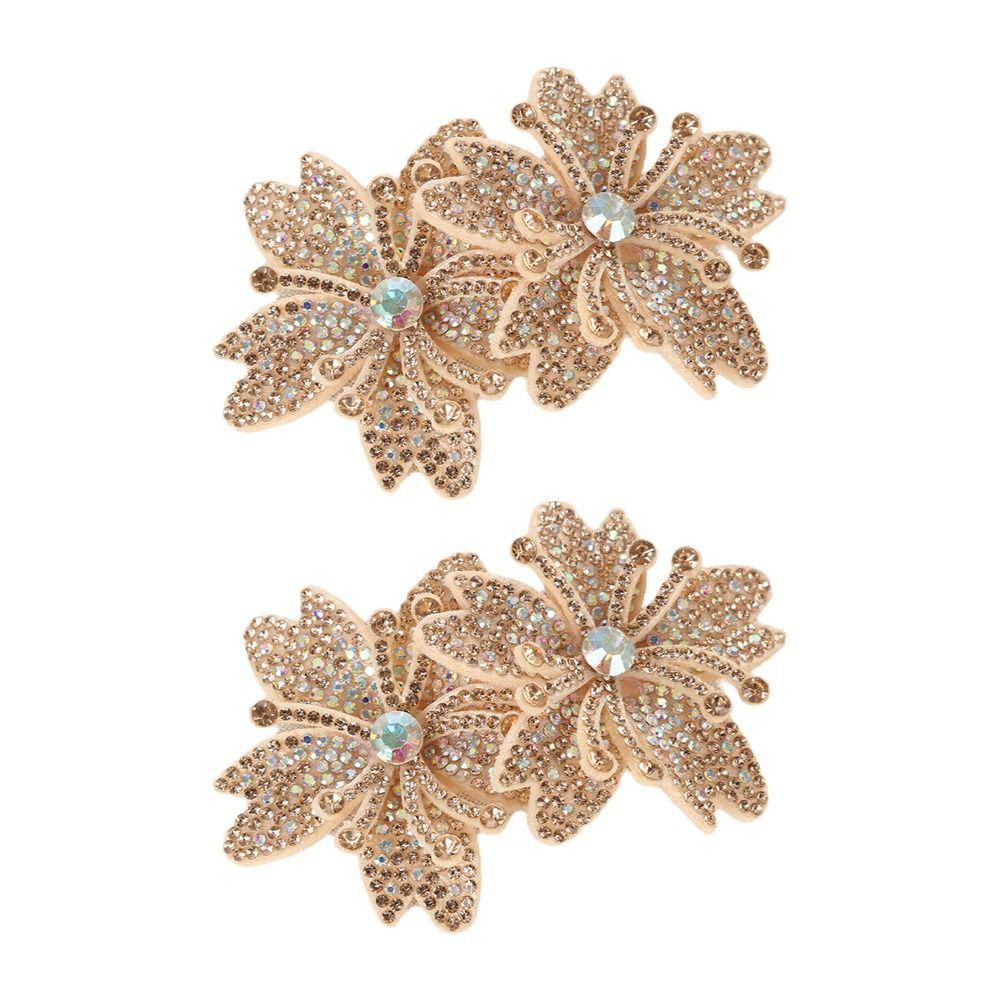 1Pairs Sparkling Flower Brooch Fabrics DIY Craft Rose Brooch Fabrics  Headband Accessories Fabrics