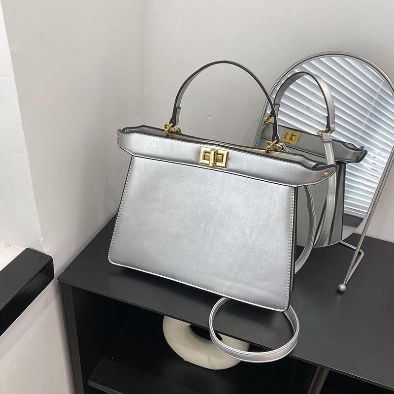 New High-end Solid Color Lock Kaibaoli Portable Shoulder Oblique Span Women's Bag